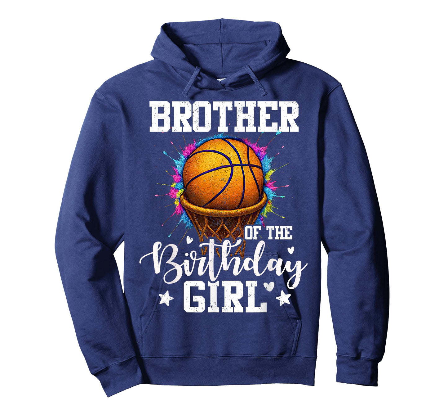 Brother of The Birthday Girl Basketball Player Colorful T-Shirt