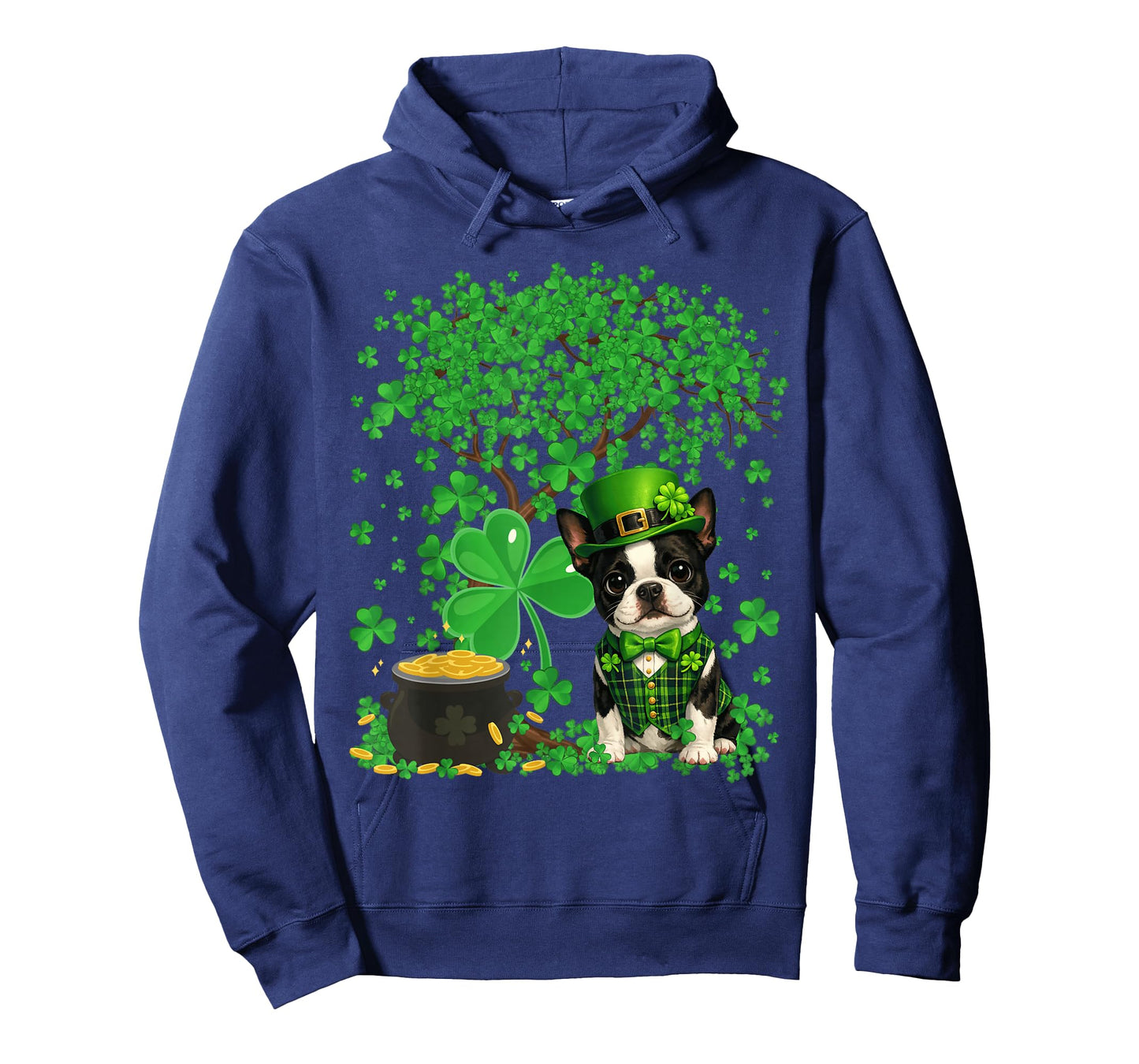 Funny Boston Terrier Dog Shamrock St Patrick's Day T-Shirt