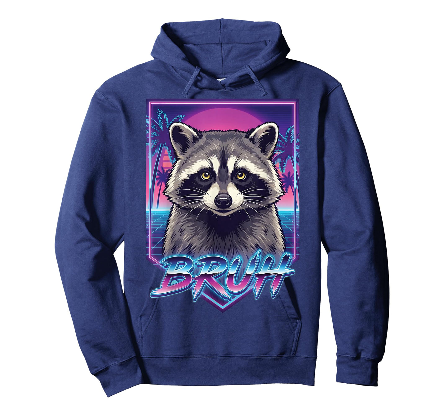 Funny Raccoon Bruh Teens Boys Girls Kids Men Vintage Retro T-Shirt