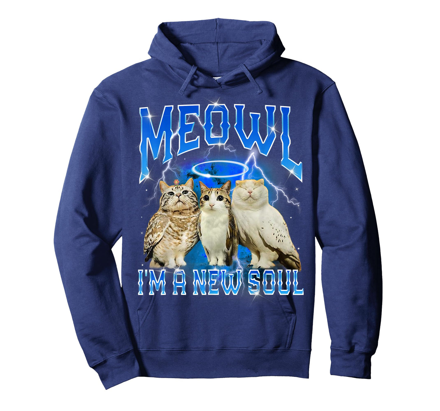 Cat Owl Funny Cursed Internet Brainrot Bootleg Meowl T-Shirt