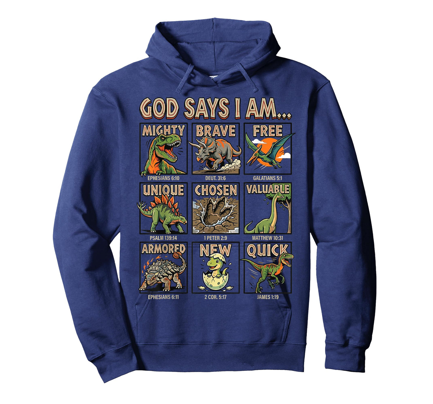 God Says I Am Bible Verses Dinosaurs for Christian Boys T-Shirt