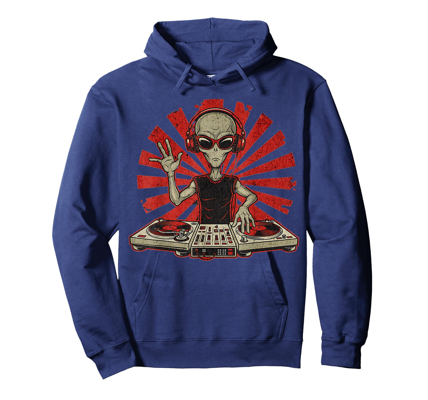 Funny DJ Graphic Tee Music Lover Alien DJ Music Mixer T-Shirt