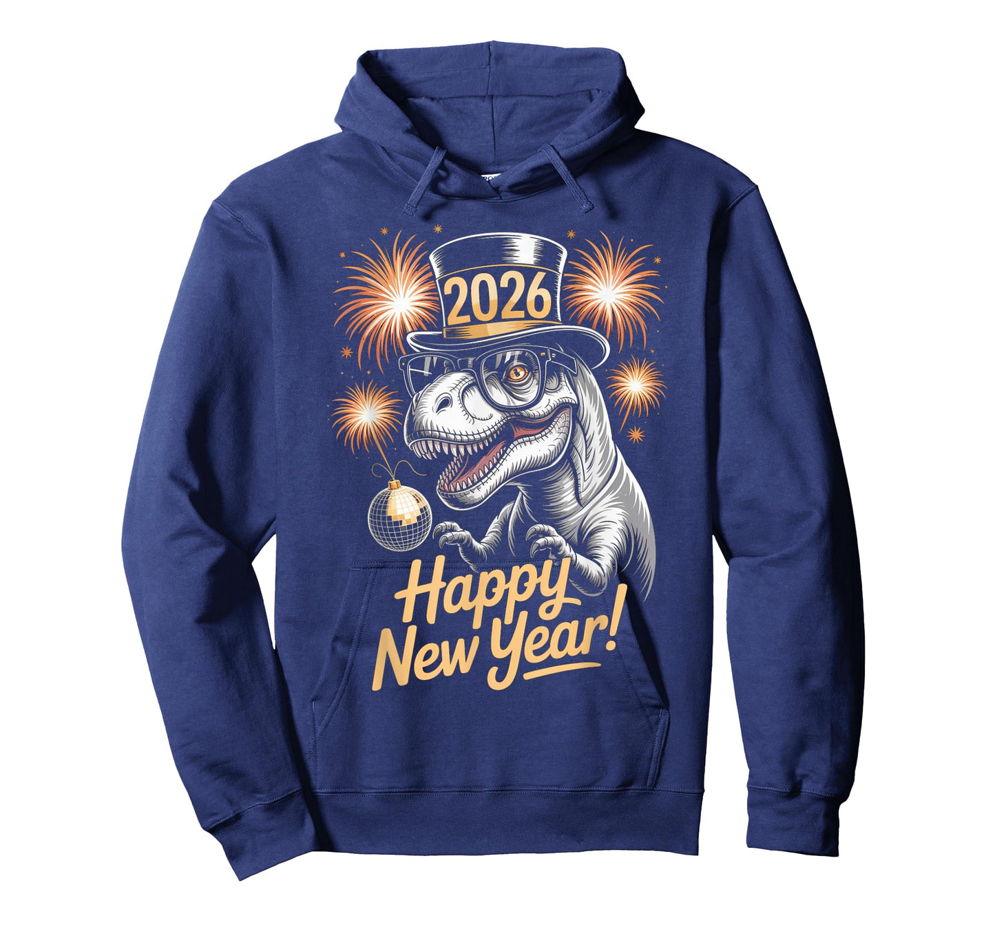 Happy New Year 2026 Dinosaur Funny T-Rex Tee for Kids Teens T-Shirt