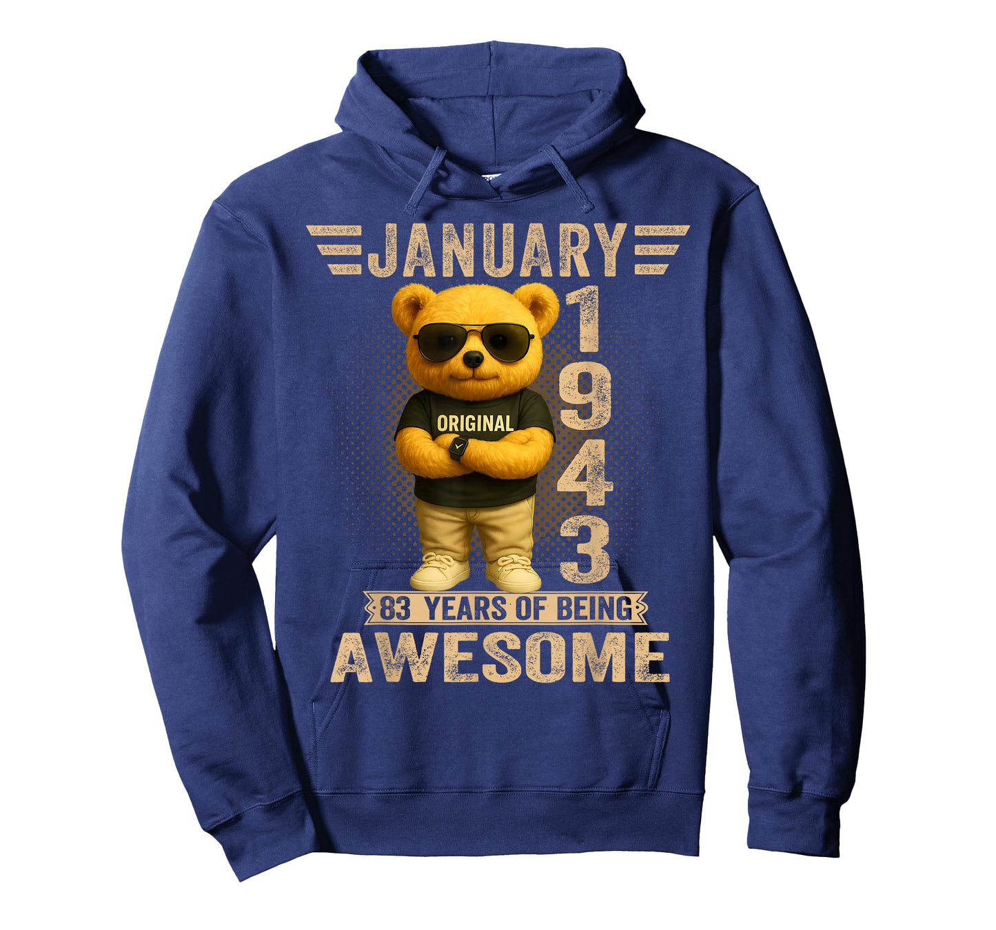 83 Year Old January 1943 Teddy Bear 83rd Birthday Men Women T-Shirt