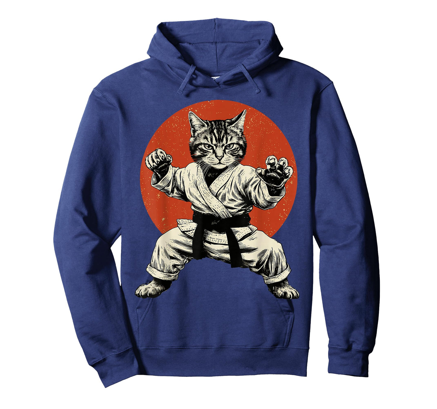 Martial Arts Cat Karate Judo Japanese Flag Funny Japan Anime T-Shirt