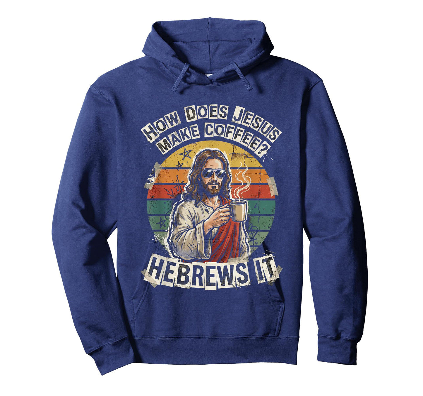 Hebrews It Jesus Coffee Pun Funny Christian Humor Dad Joke T-Shirt