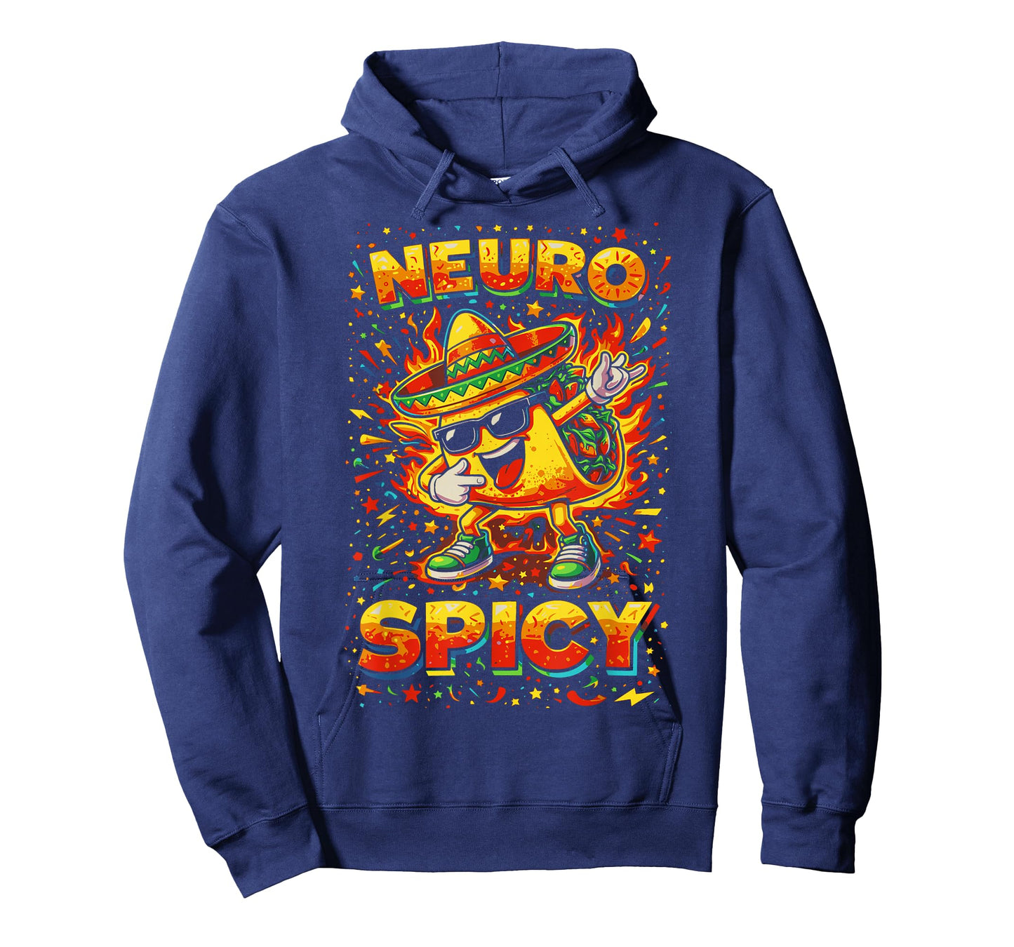 Neuro Spicy Taco Funny Neurodivergent ADHD Autism Humor T-Shirt
