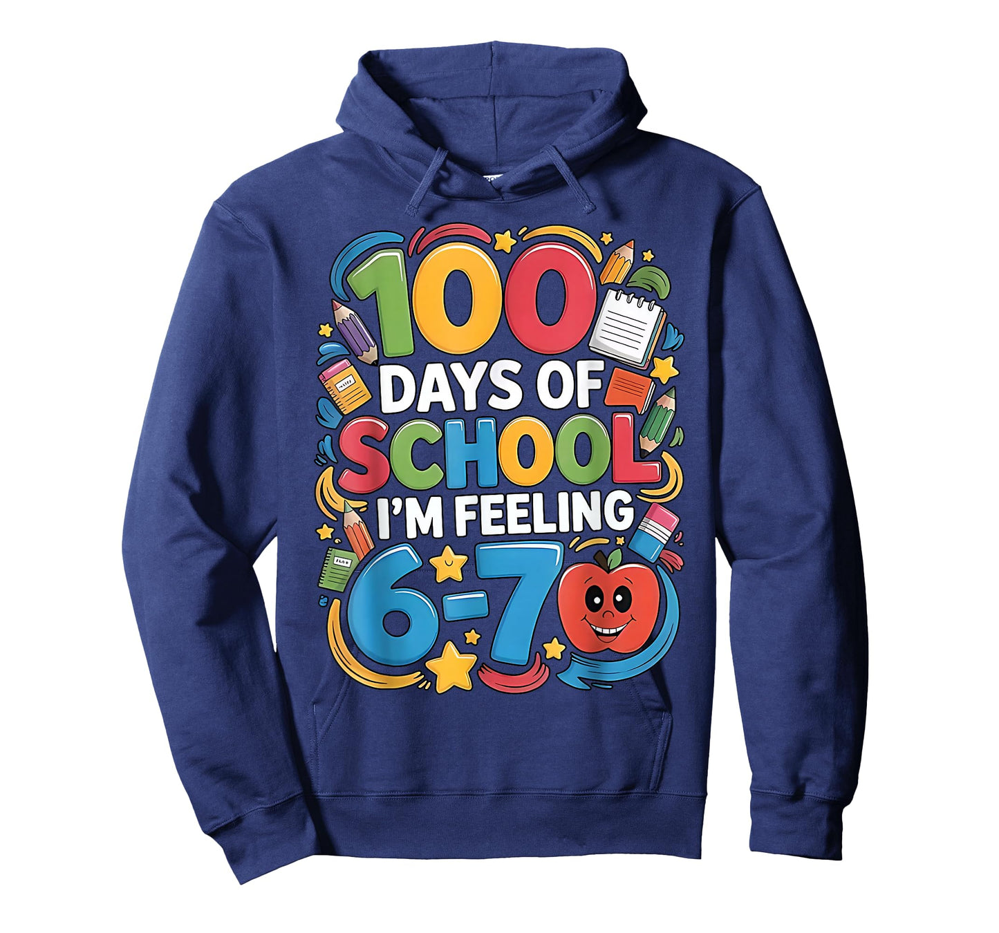 100 Days of School I'm Feeling 6-7 Teacher Student Kids T-Shirt