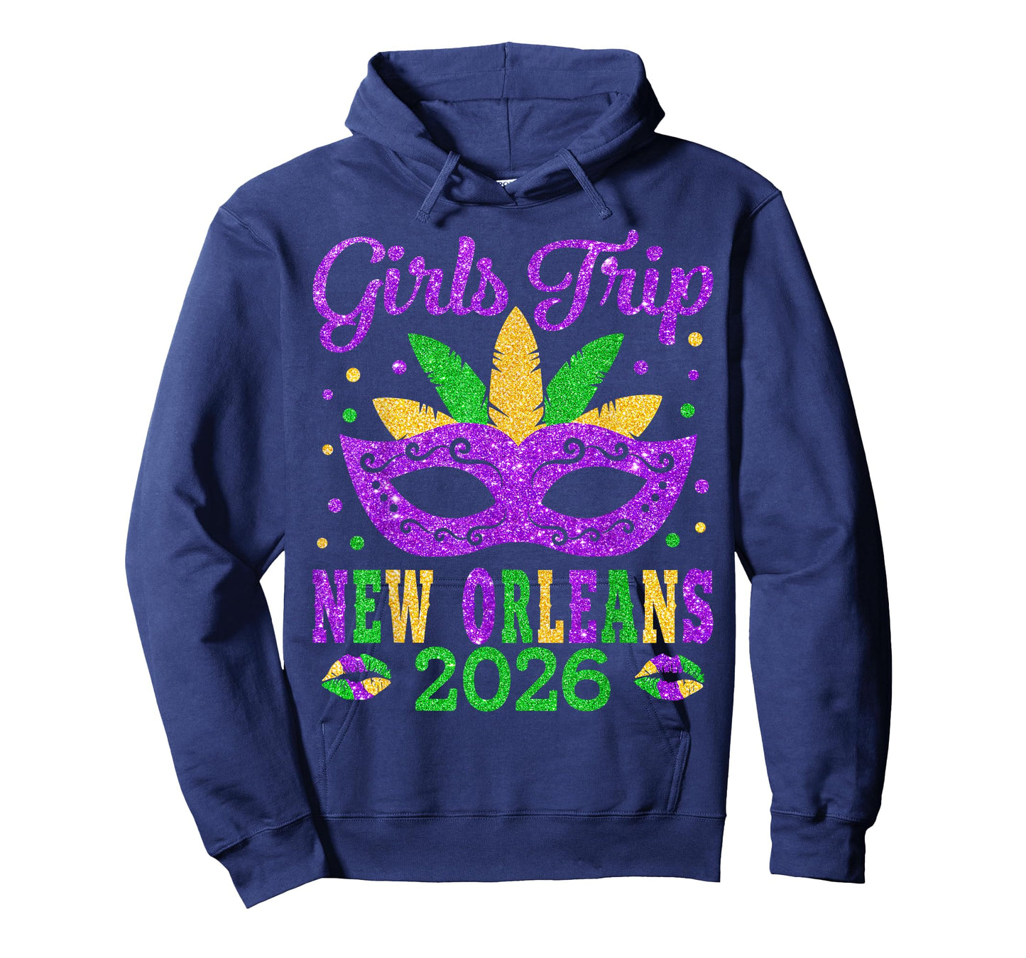 Retro Girls Trip New Orleans 2026 Mask Mardi Gras Festival T-Shirt