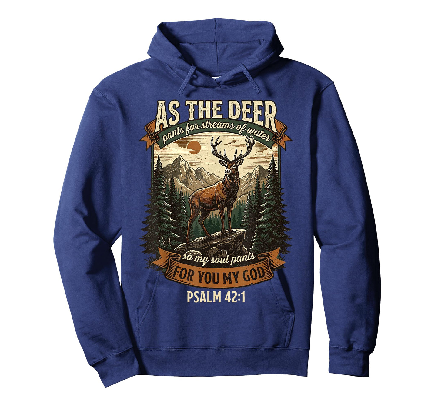 As The Deer Bible Verse for Christian Man Psalm 42:1 T-Shirt