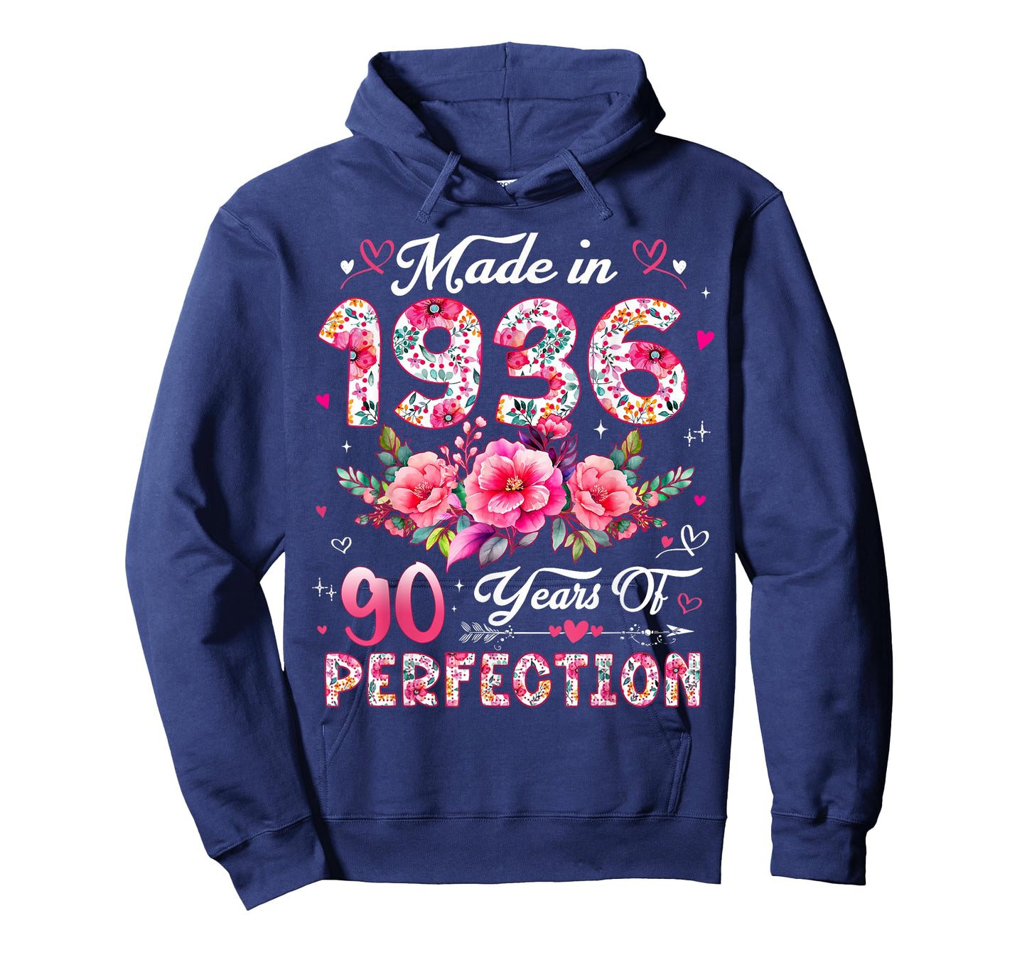 90 Year Old Made in 1936 Floral 90th Birthday Women T-Shirt