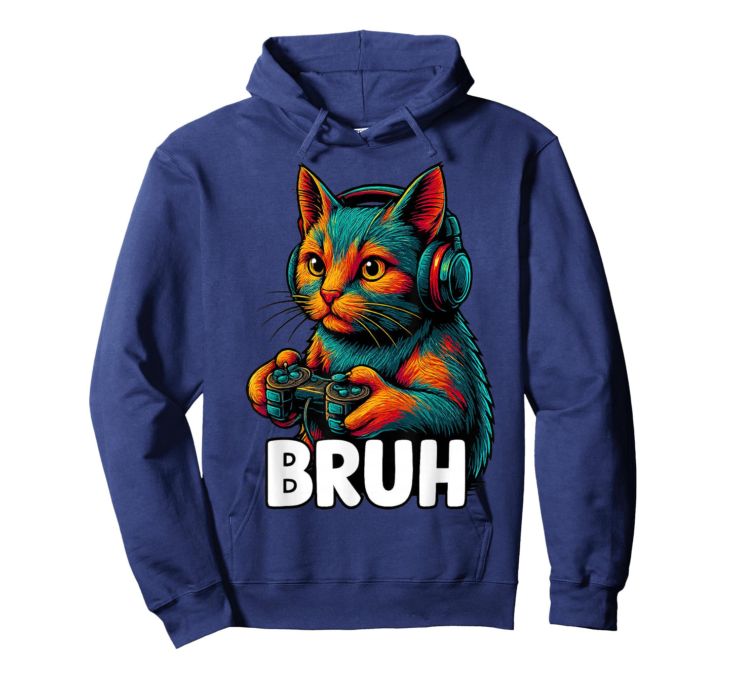 Funny Bruh Cat Gamer Video Games Gaming Gifts for Men Boys T-Shirt