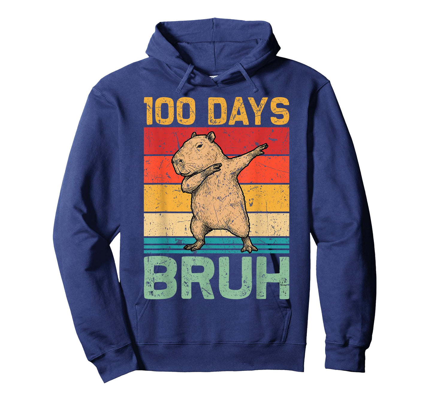 100 Days Bruh Capybara 100 Days of School for Boys Kids T-Shirt