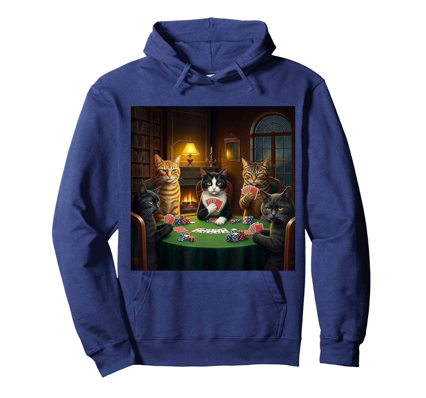 Vintage Cats Playing Poker Funny Cats Meme Graphic T-Shirt