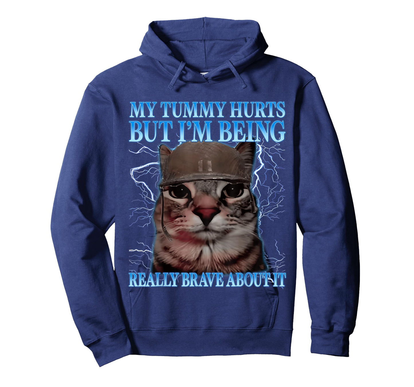 Funny Cat Humor Saying My Tummy Hurts Cat Meme Quote T-Shirt