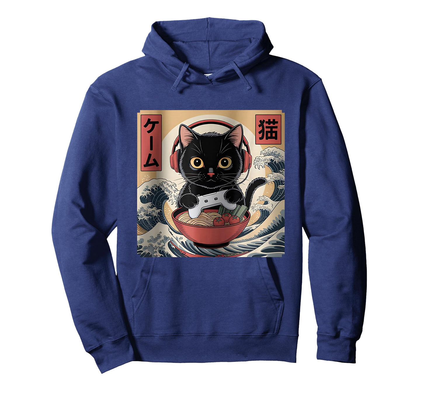 Cute Kawaii Gamer Cat Funny Ramen Retro Japanese Cat Gaming T-Shirt