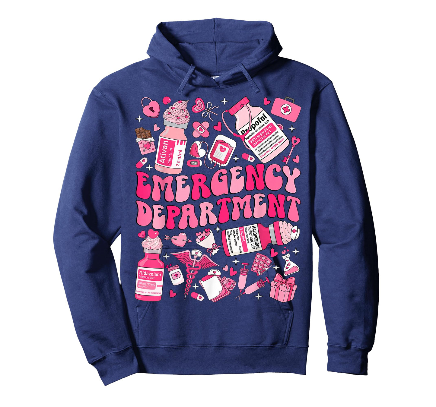 Retro Emergency Department ED ER Nurse Valentine Day Women T-Shirt