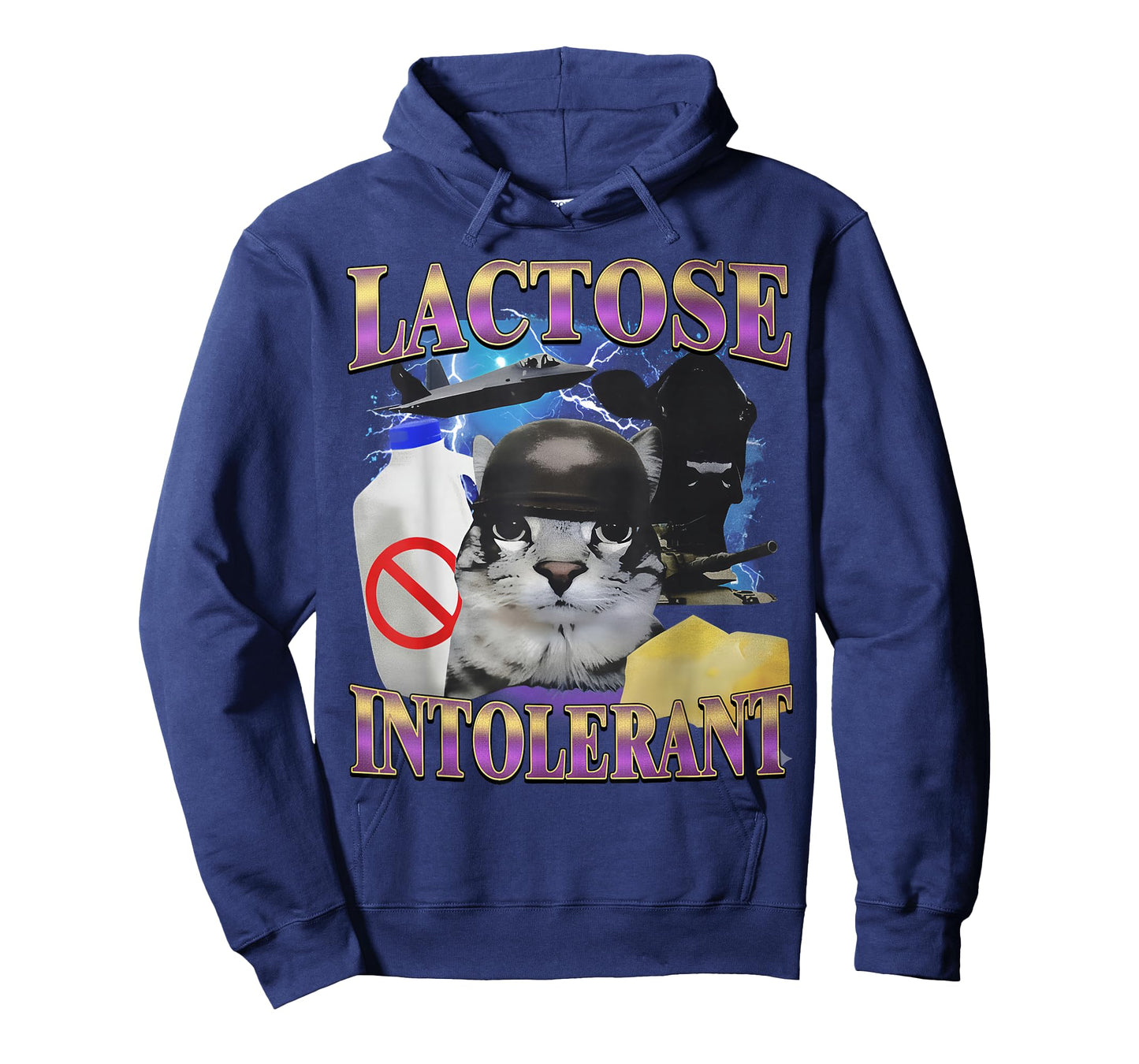 Funny Saying Lactose Intolerant Silly Cat Meme Cat Lover T-Shirt