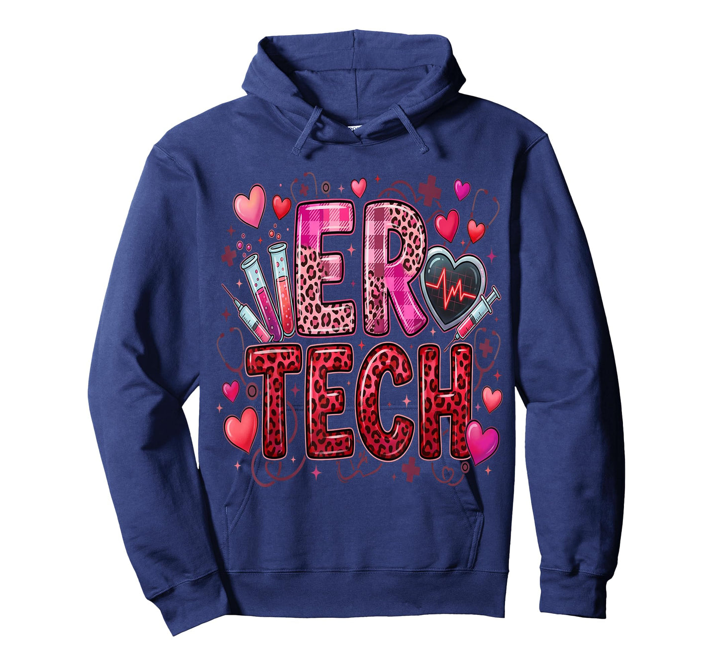 Emergency Department Valentine ER Tech Valentines Nurse T-Shirt