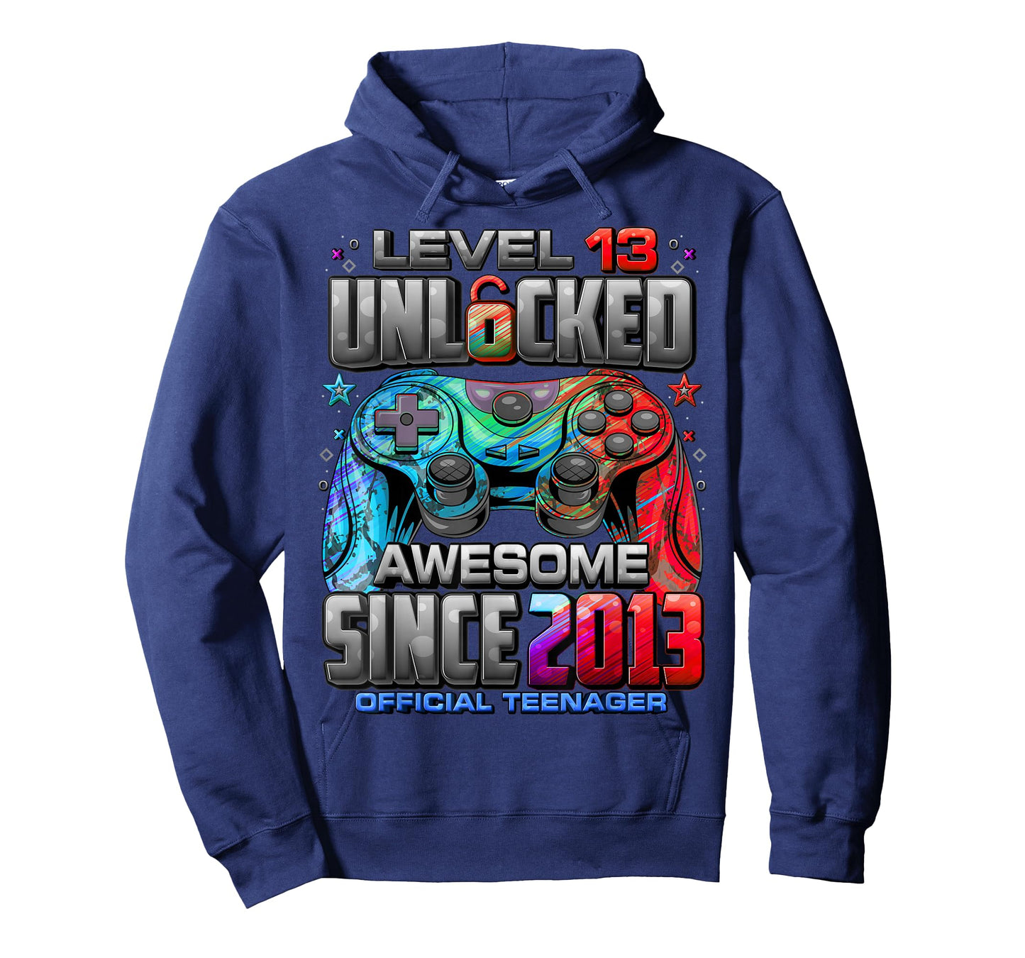 Level 13 Unlocked Awesome Since 2013 13th Birthday Gaming T-Shirt