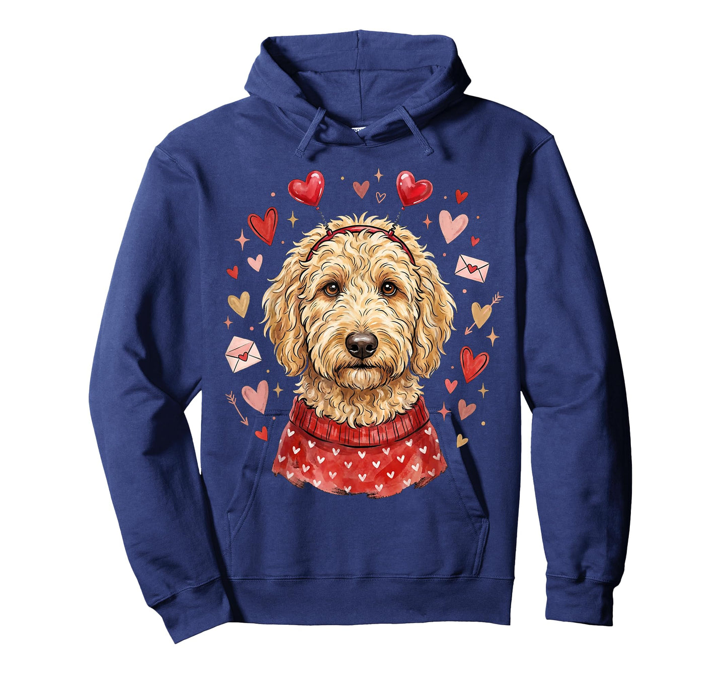 Heart Golden Doodle Love Dog Valentine Goldendoodle T-Shirt
