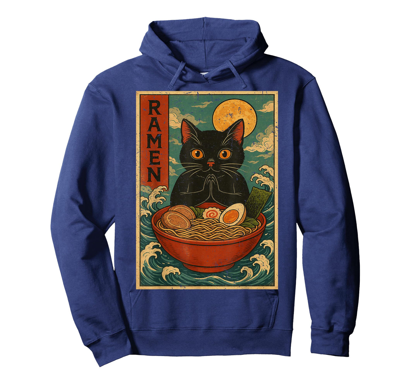 Black Cat Ramen Japanese Graphic Tees for Men Women Teens T-Shirt