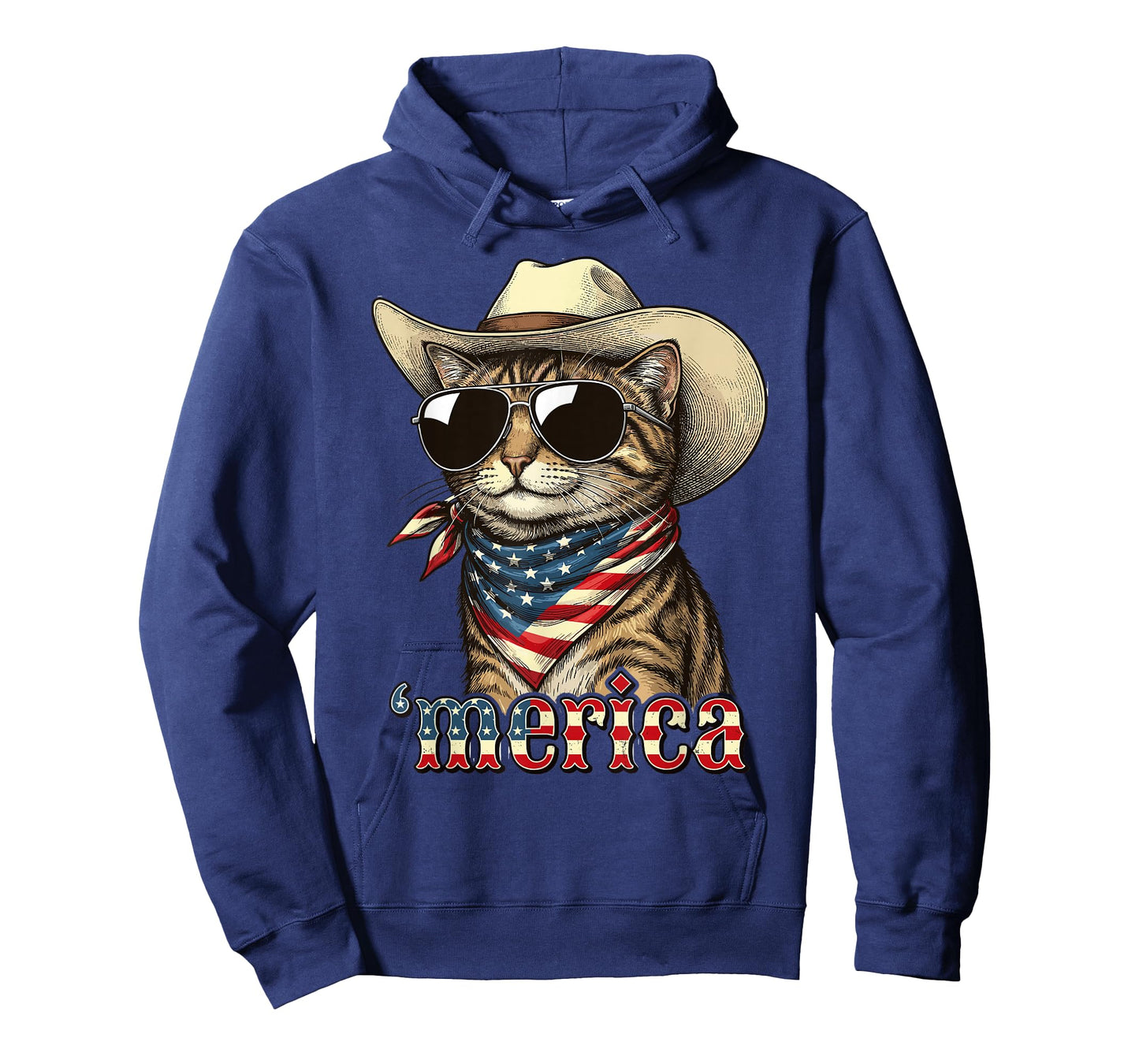USA Flag Cat 4th of July Men Women Kids Funny Patriotic T-Shirt