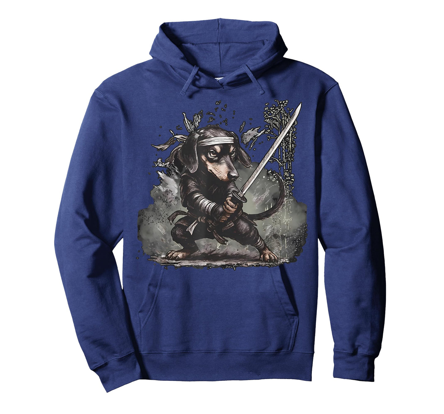 Ninja Dachshund Warrior Japanese Samurai Sausage Dog Ink Art T-Shirt