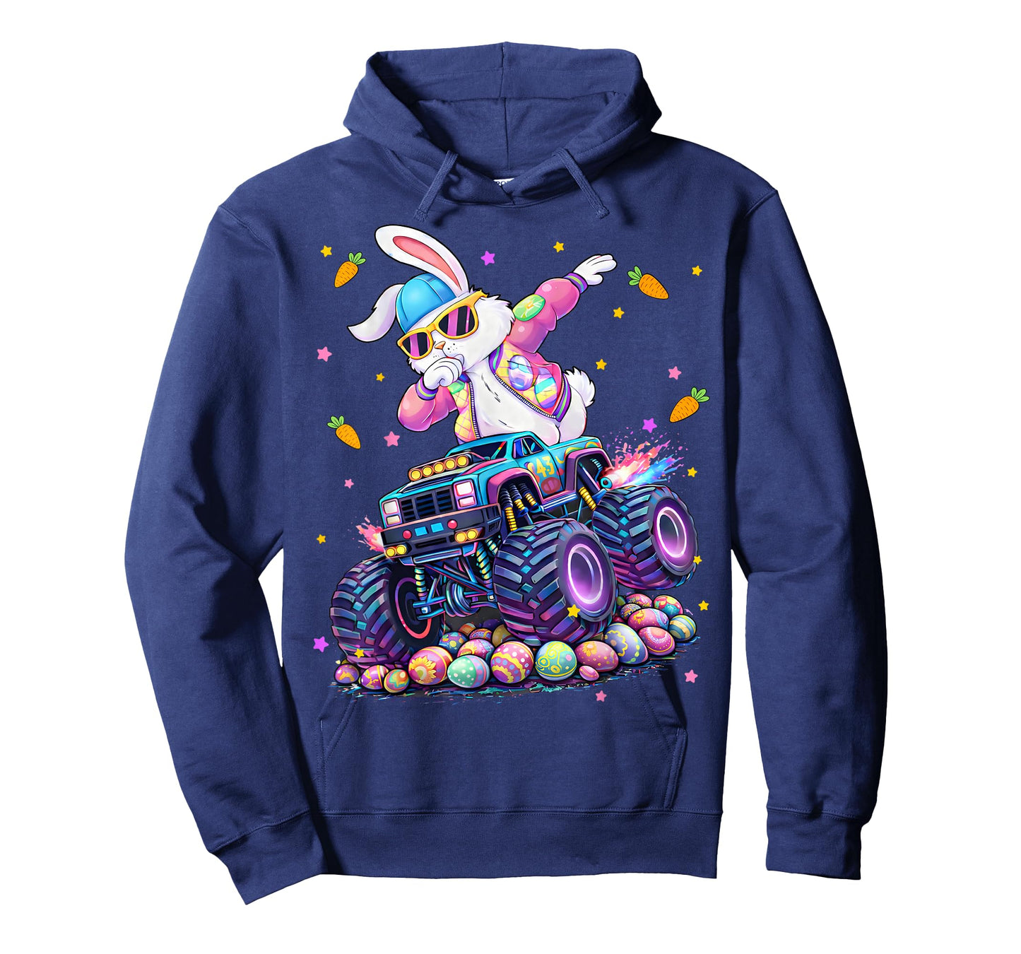 Funny Monster Truck Dabbing Rabbit Easter Bunny Men Boy T-Shirt