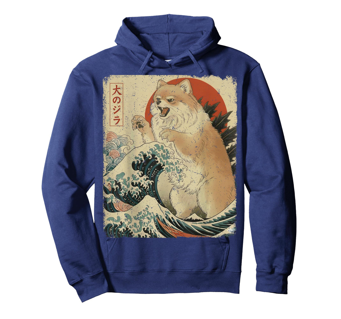 Pomzilla Funny Pomeranian Dog Japanese Art T-Shirt