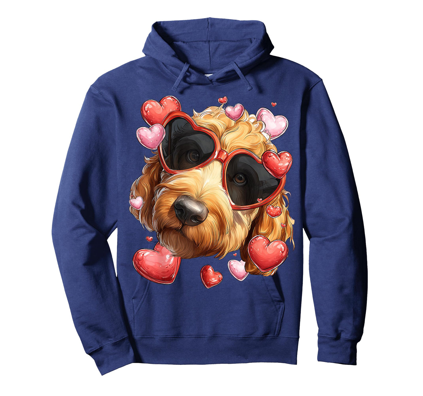 Golden Doodle Dog Goldendoodle Valentine's Day Heart T-Shirt