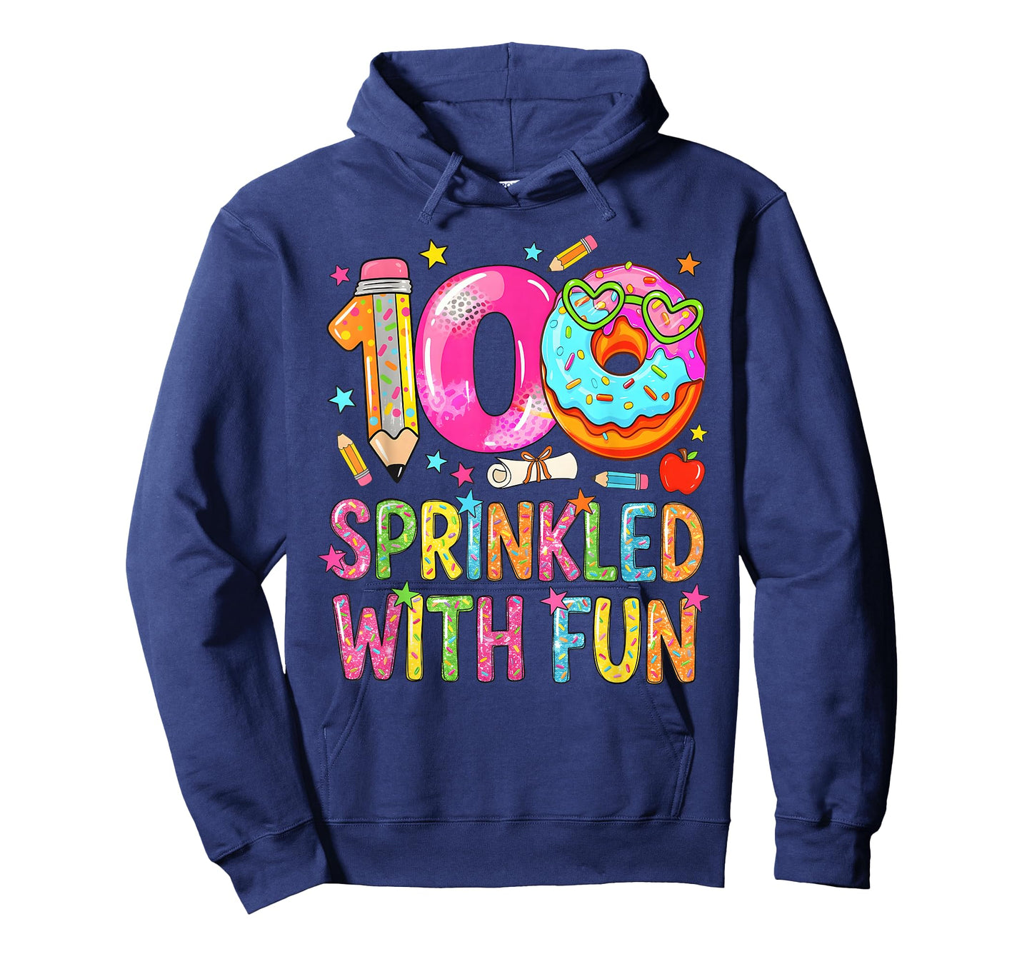 100 Days Sprinkled with Fun Donut 100th Day of School Girls T-Shirt