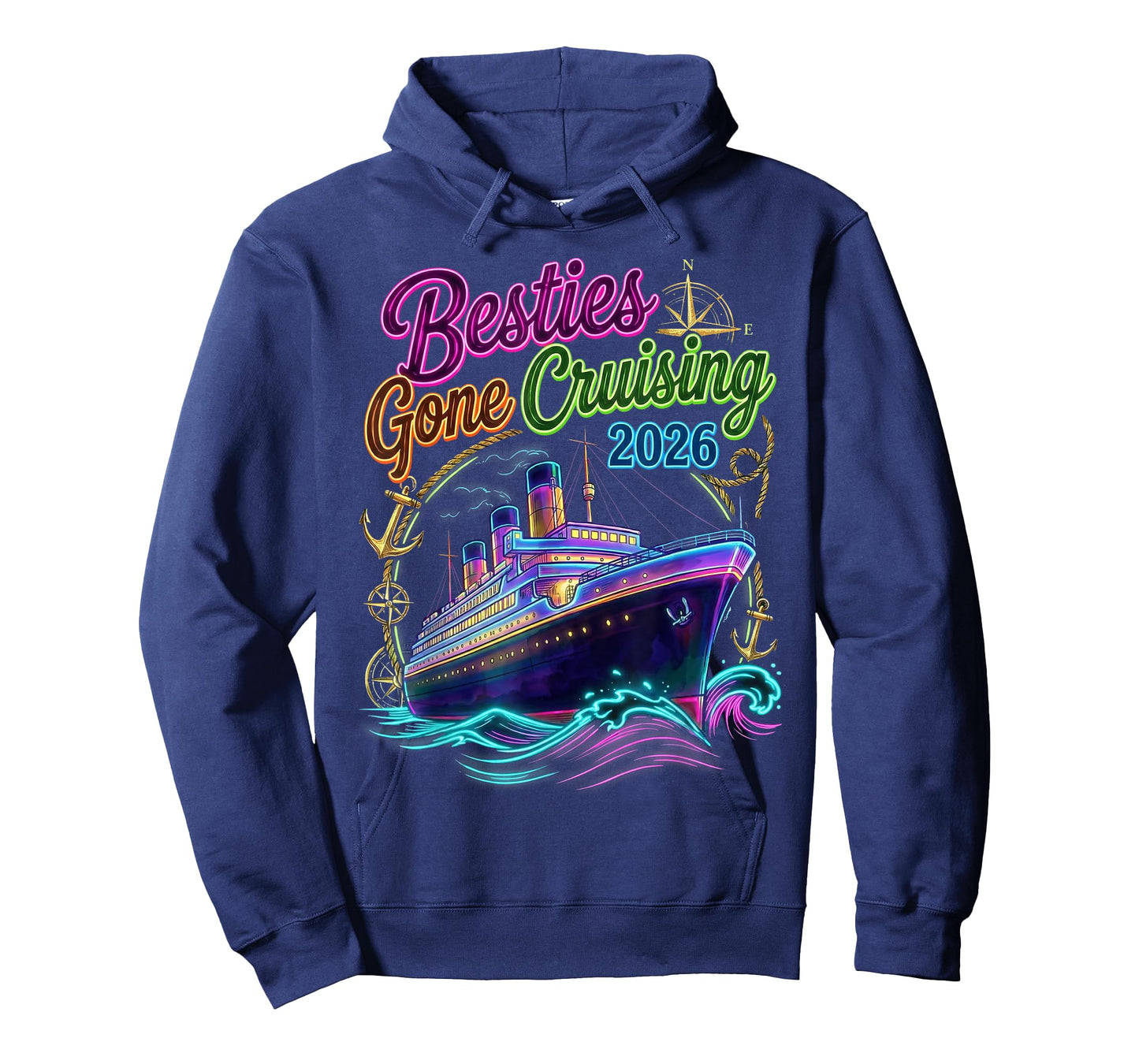 Besties Gone Cruising 2026 Matching Women Girls Cruise Trip T-Shirt