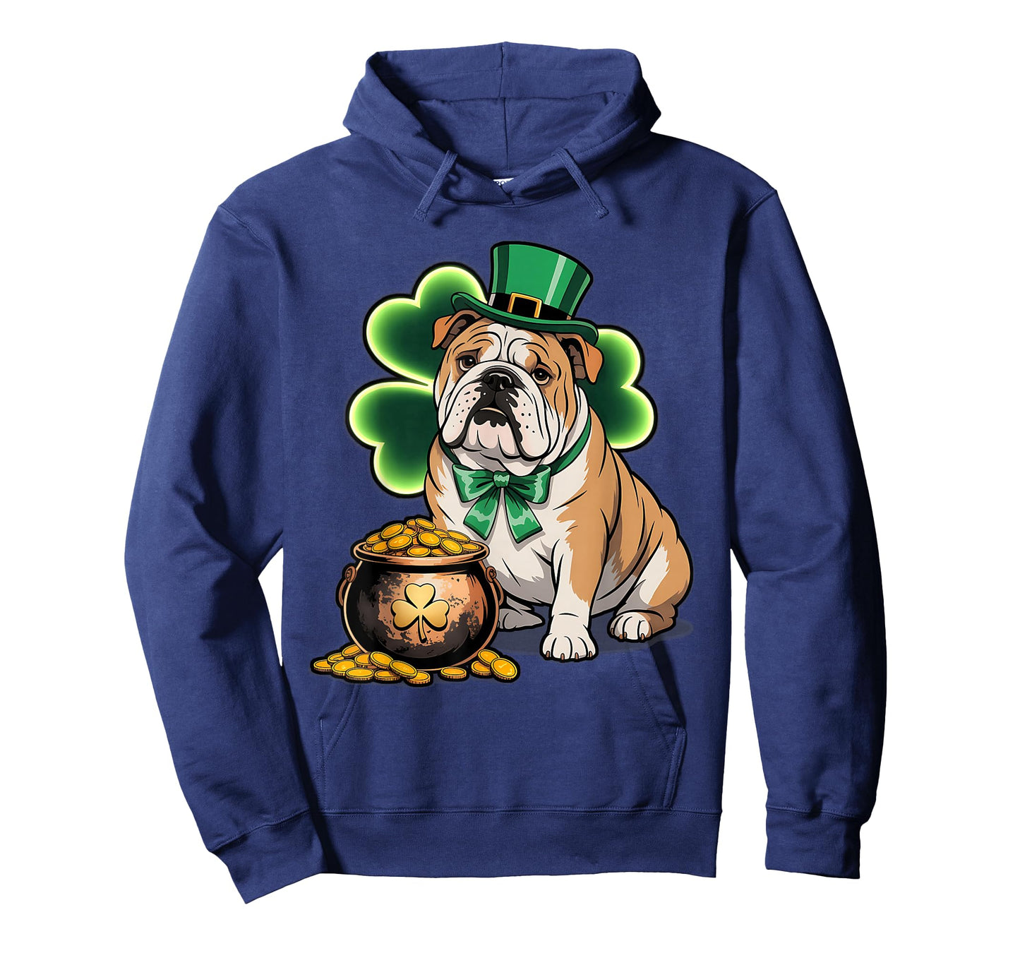 Cute English Bulldog Shamrock Women Men St Patricks Day T-Shirt
