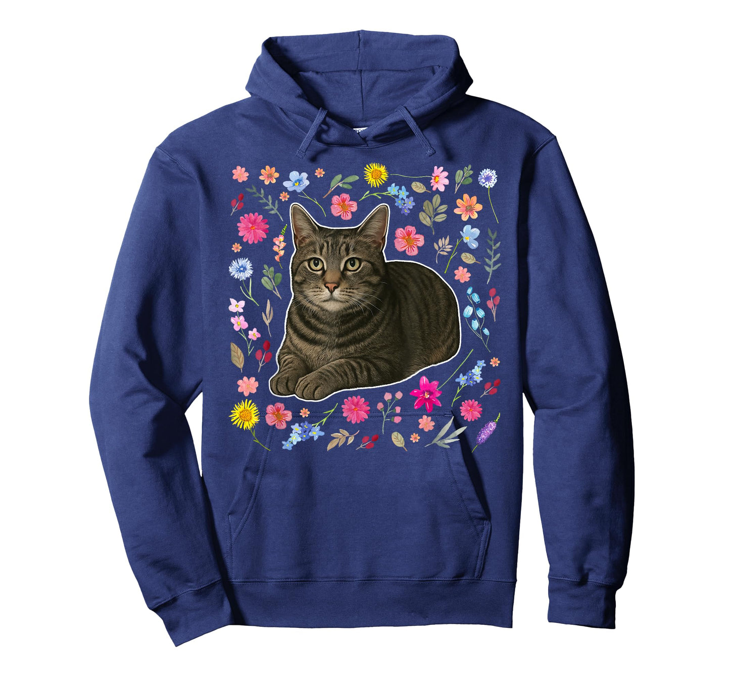 Gray Tabby Cat Owner Flowers Grey Tabby Cat Lover T-Shirt