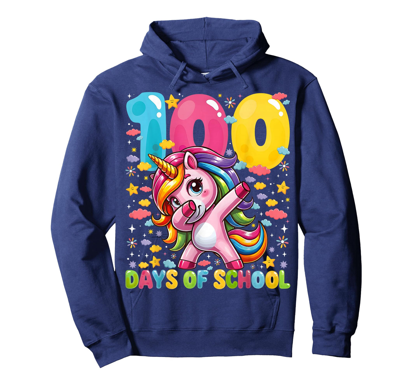 100 Days of School Unicorn Girls Teacher 100th Day of School T-Shirt