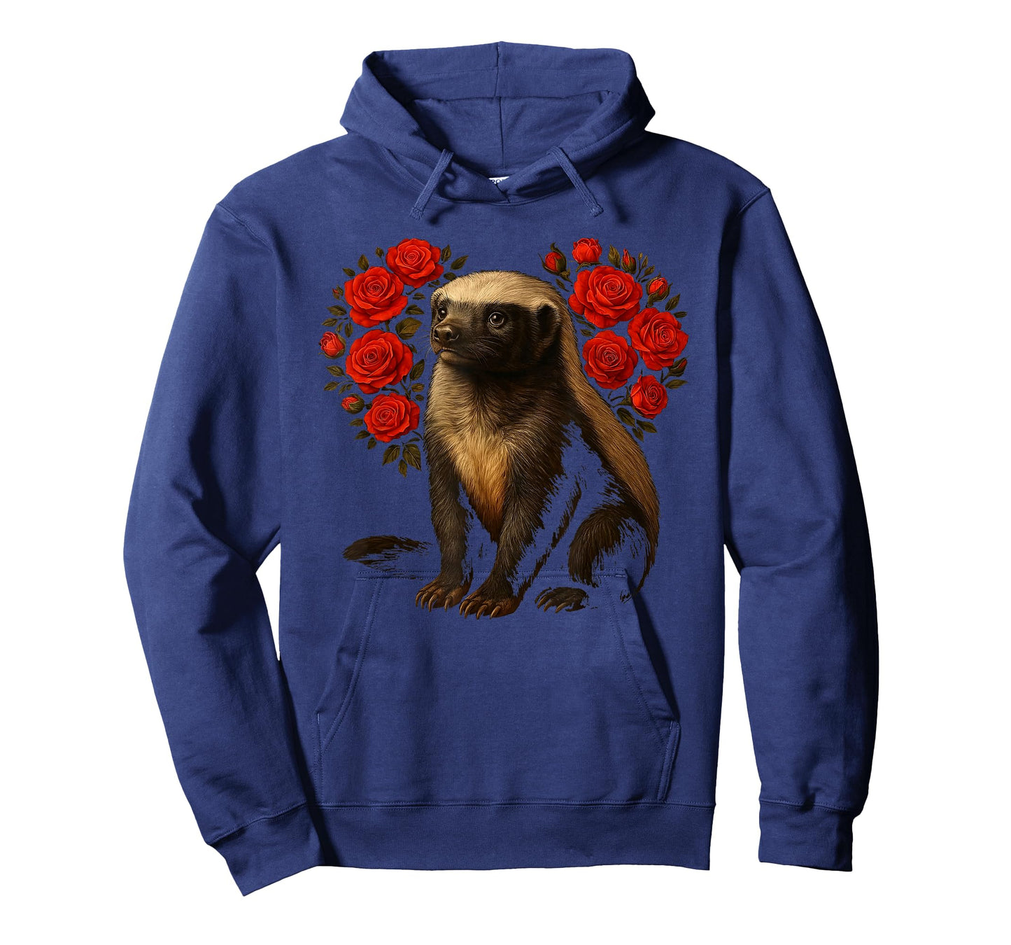 Cute Honey Badger Valentines Floral Heart Funny Cat Lovers T-Shirt