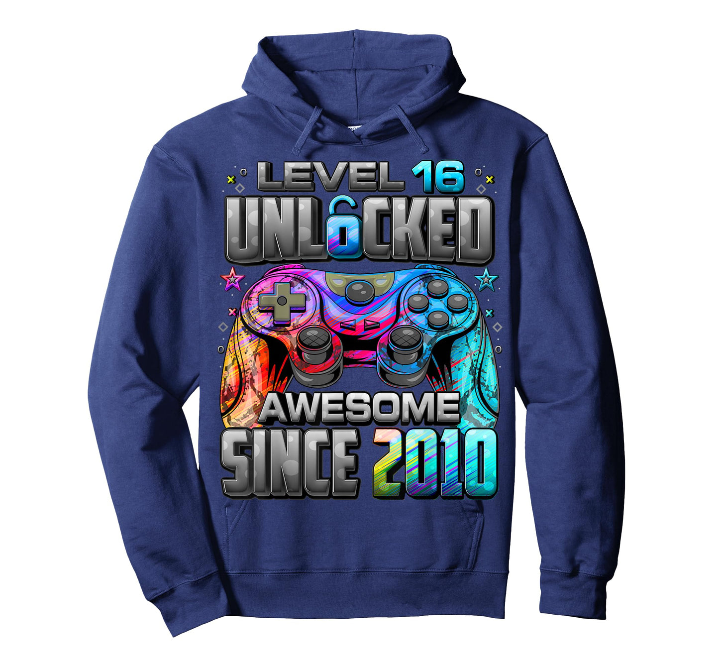 Level 16 Unlocked Awesome Since 2010 16th Birthday Gaming T-Shirt