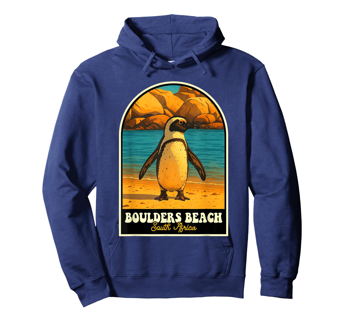 Boulders Beach South Africa Vintage Penguin Travel Art T-Shirt