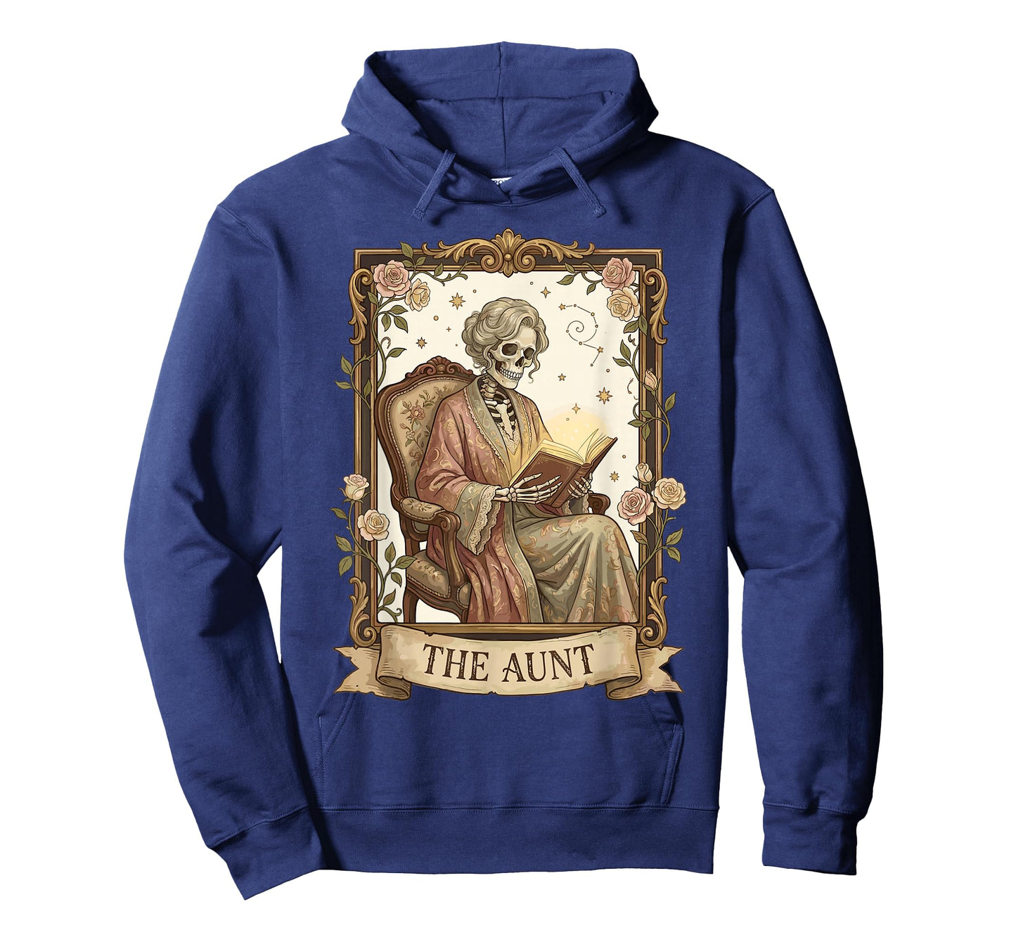The Aunt Tarot Card Women Skeleton Aunty Book Lover T-Shirt