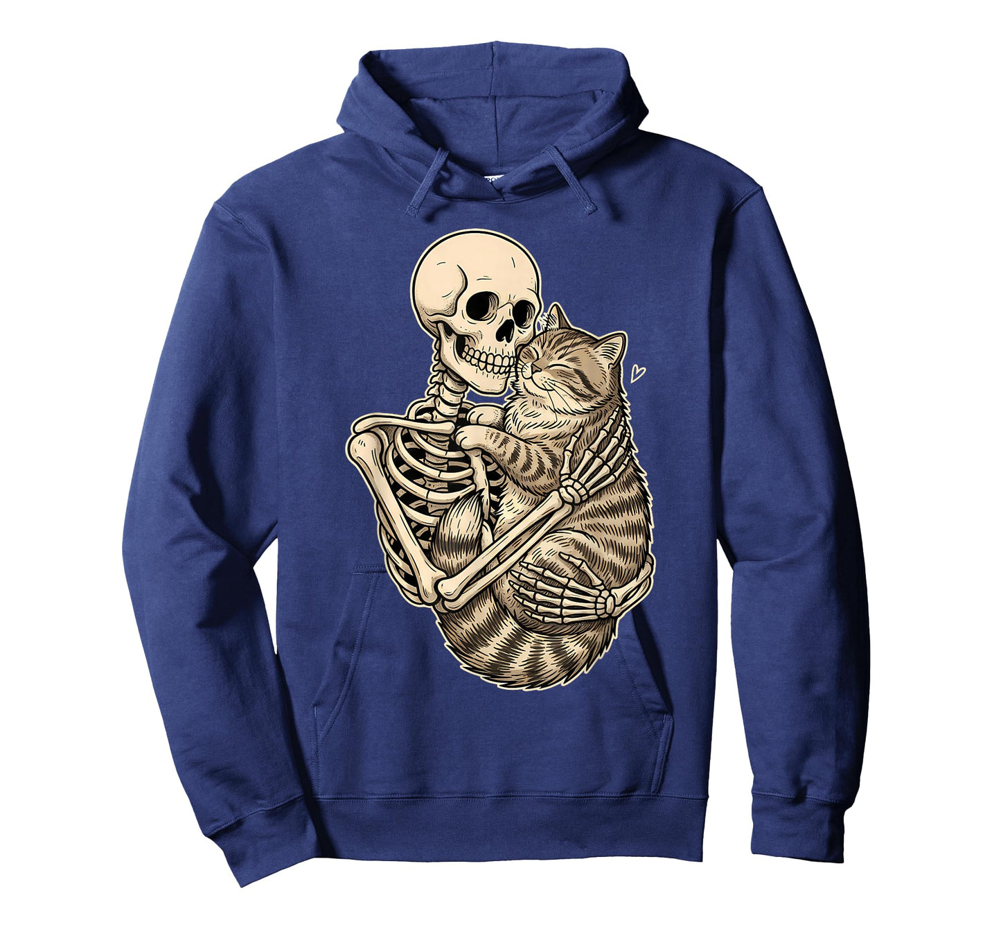 Skeleton Hugging Cat Kitten Kitty Lover Pet Mom Cat Dad T-Shirt