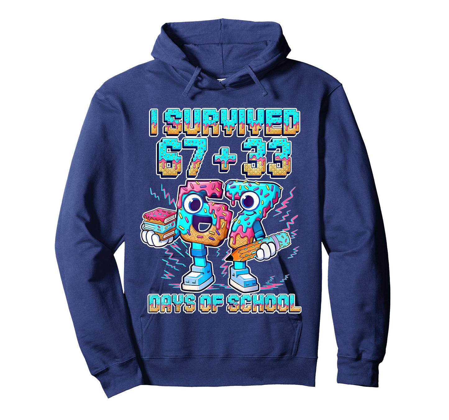 Kids Six Seven 6 7 Meme I Survived 67 Days of School T-Shirt
