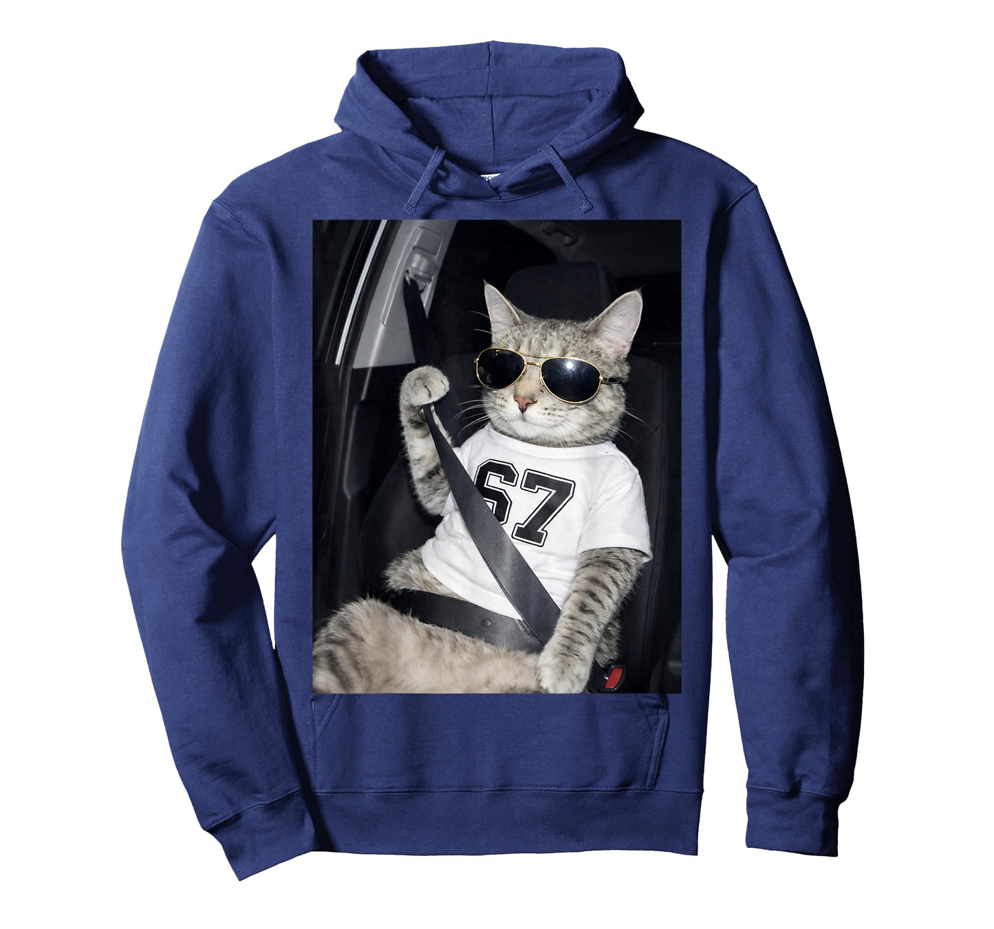 Funny 67 Cat Wearing Sunglasses Six Seven 6 7 Cool Cat Meme T-Shirt