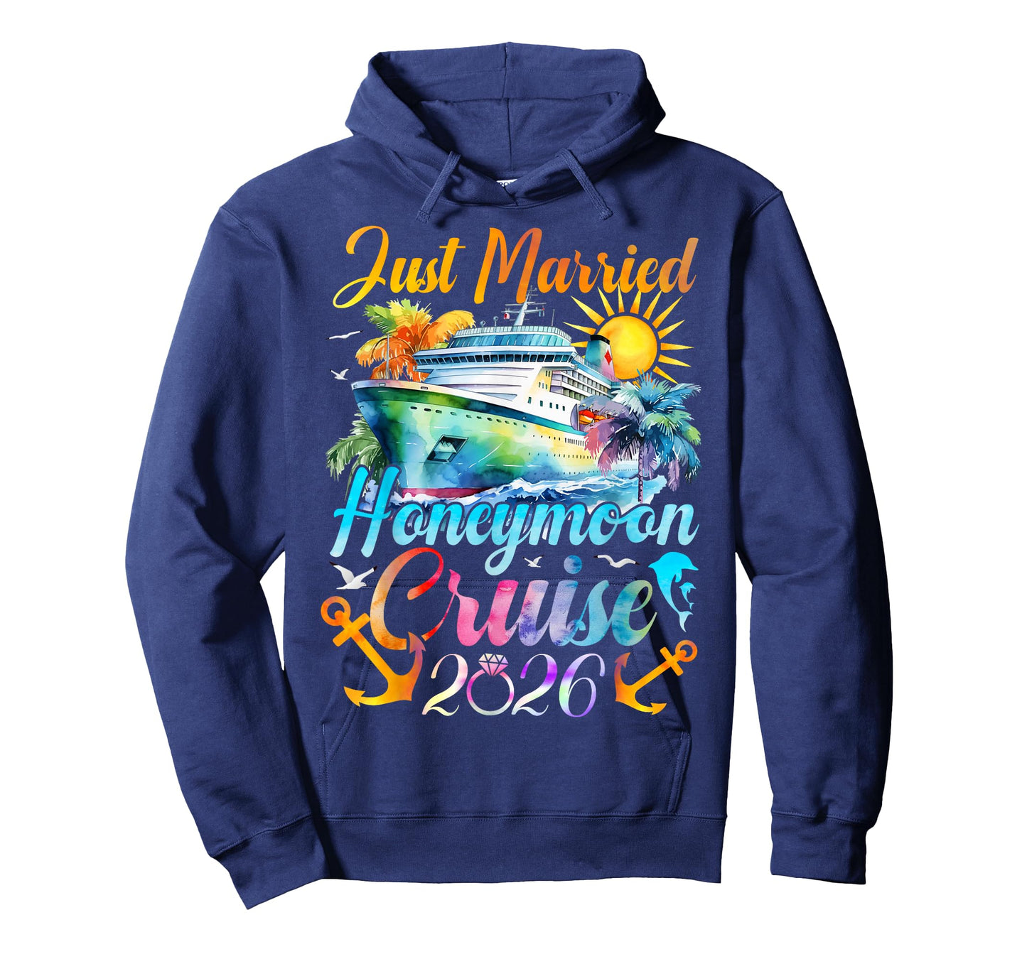 Honeymoon Cruise for Matching Couples 2026 Just Married T-Shirt