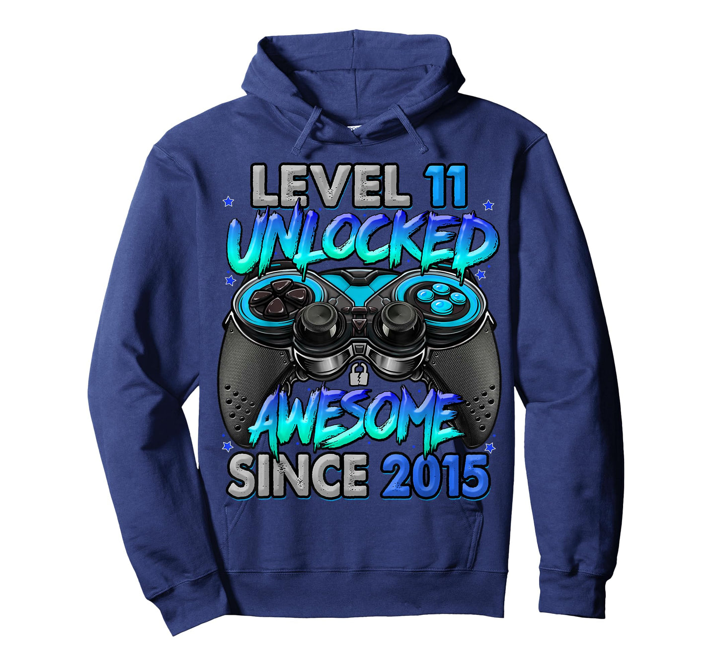 Level 11 Unlocked Awesome Since 2015 11th Birthday Gaming T-Shirt