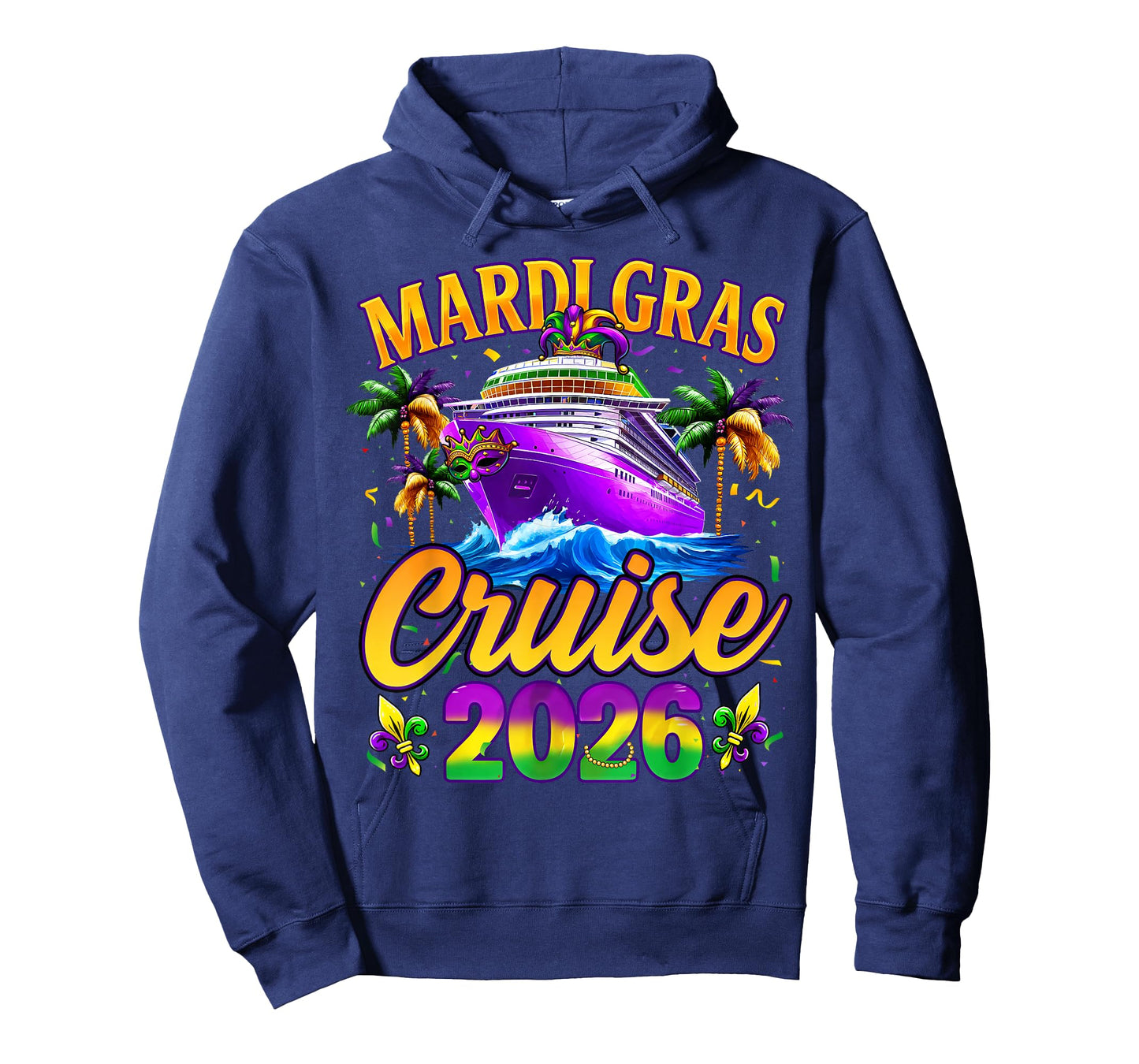Mardi Gras Cruise 2026 Carnival New Orleans Fleur De Lis T-Shirt