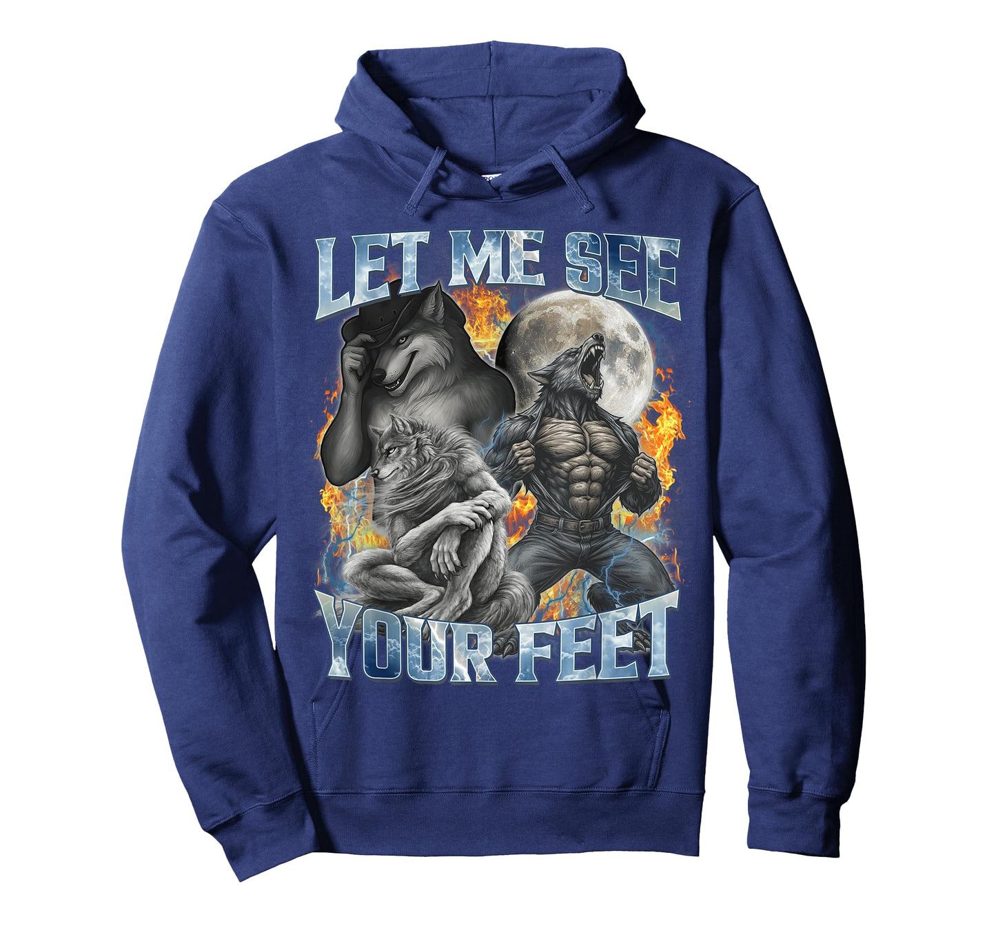 Let Me See Your Feet Funny Alpha Wolf Werewolf Bootleg Meme T-Shirt