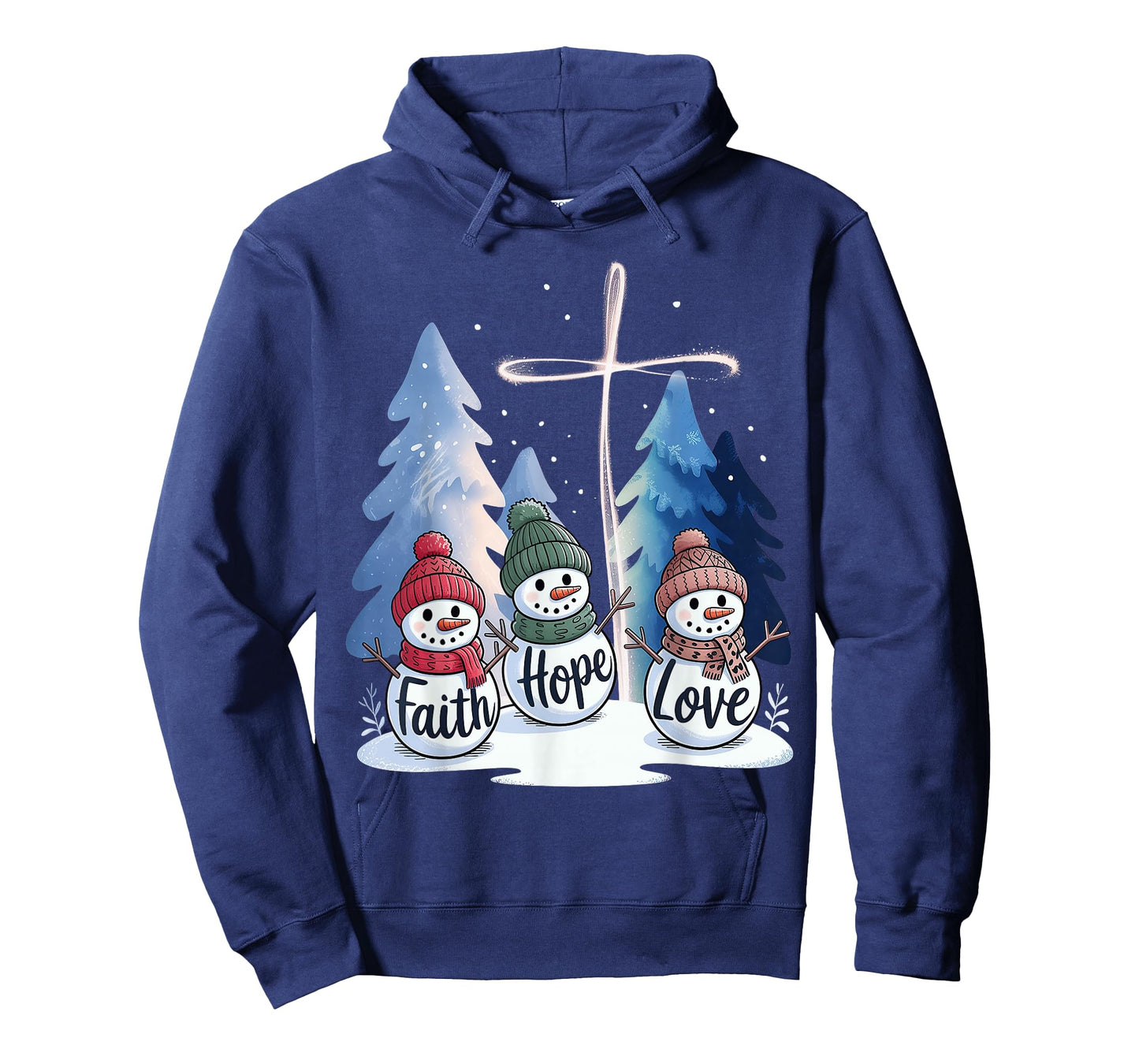 Jesus Faith Hope Love Snowman Merry T-Shirt