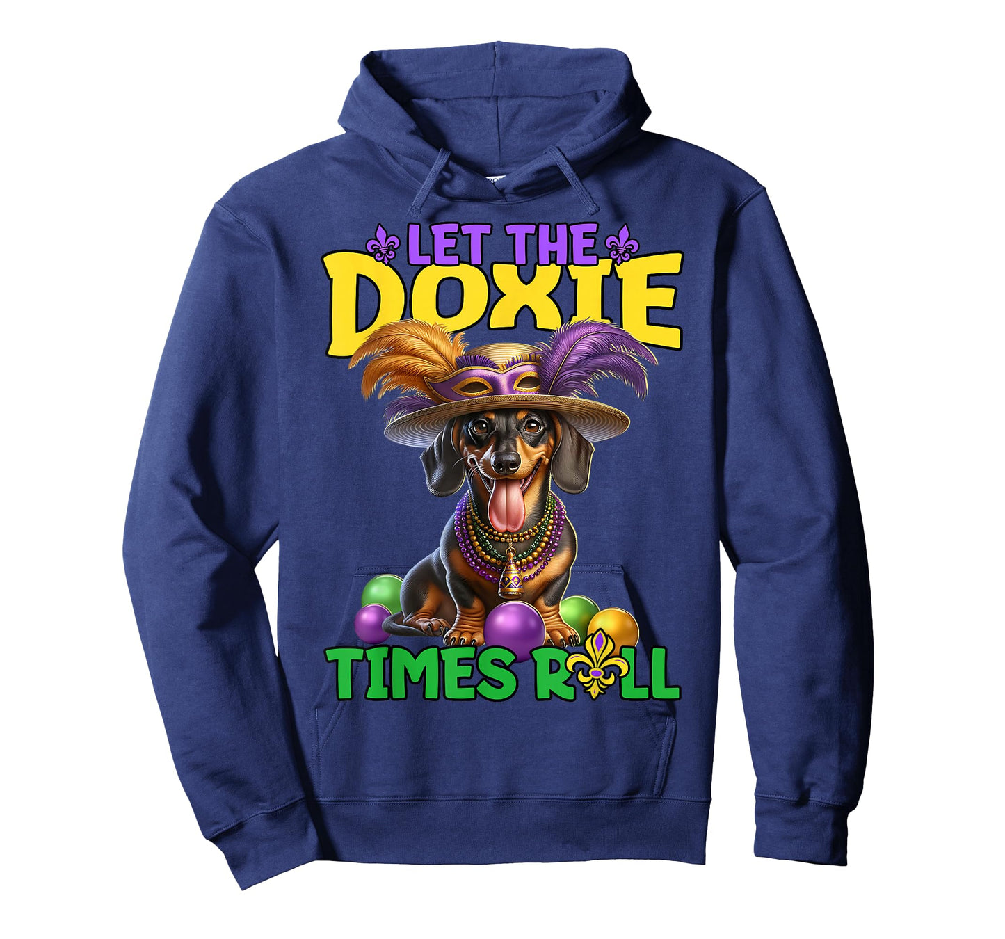 Dachshund Mardi Gras Let Doxie Times Roll Dachshund T-Shirt