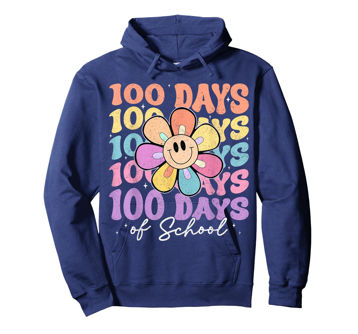 100 Days of School Girls Daisy Flower 100th Day of School T-Shirt